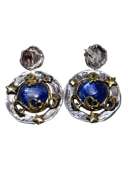 Orecchini Cianfrone Gioielli Donna in Argento Lapislazzulo O69.MEDITERRANEO - O69.MEDITERRANEO